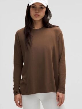 Lululemon Relaxed-Fit Long-Sleeve Shirt With Twist-Back Detail - Java